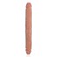 Obojstranné dildo RealRock Straight Slim Double 12″ Tan