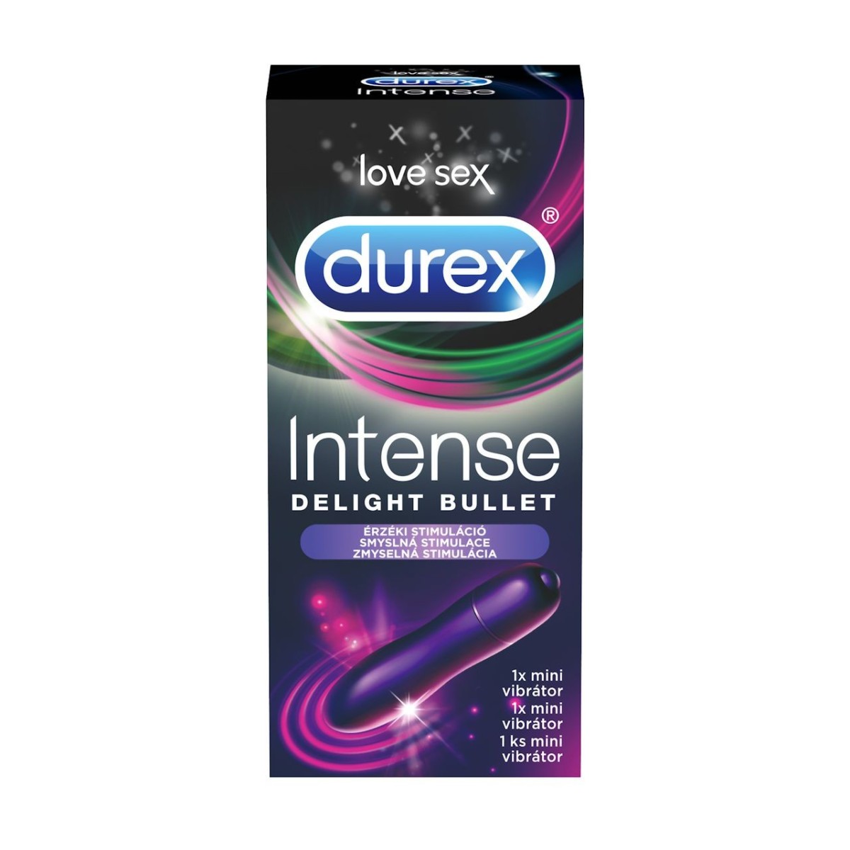 Durex Intense Delight Bullet Vibrator, vibrační patrona 9,2 x 2,2 cm
