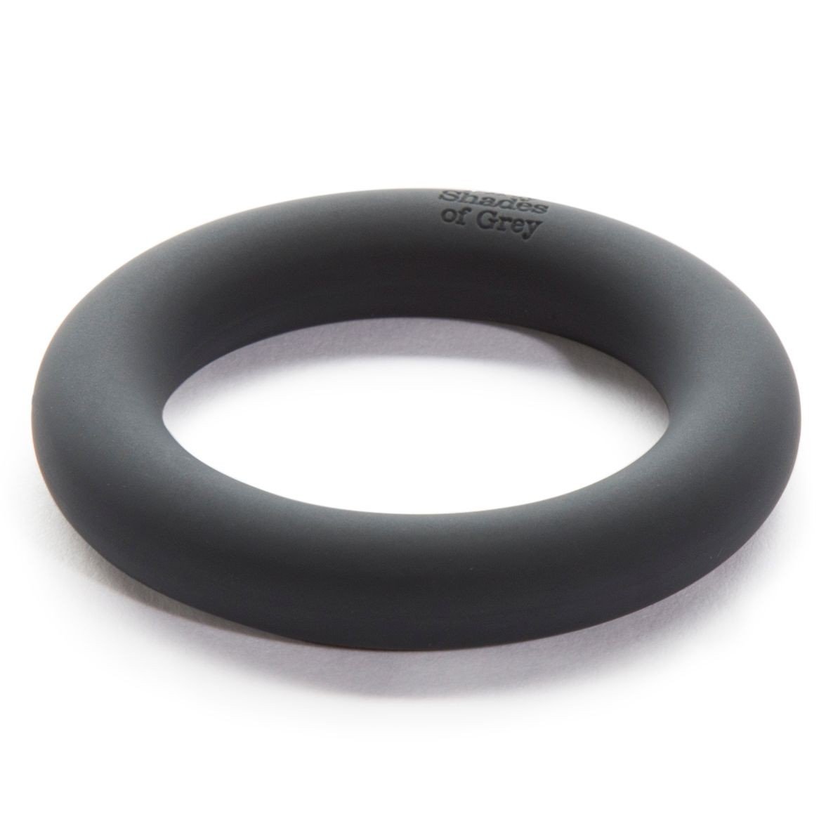 Fifty Shades of Grey A Perfect O Silicone Cock Ring, černý elastický kroužek na penis