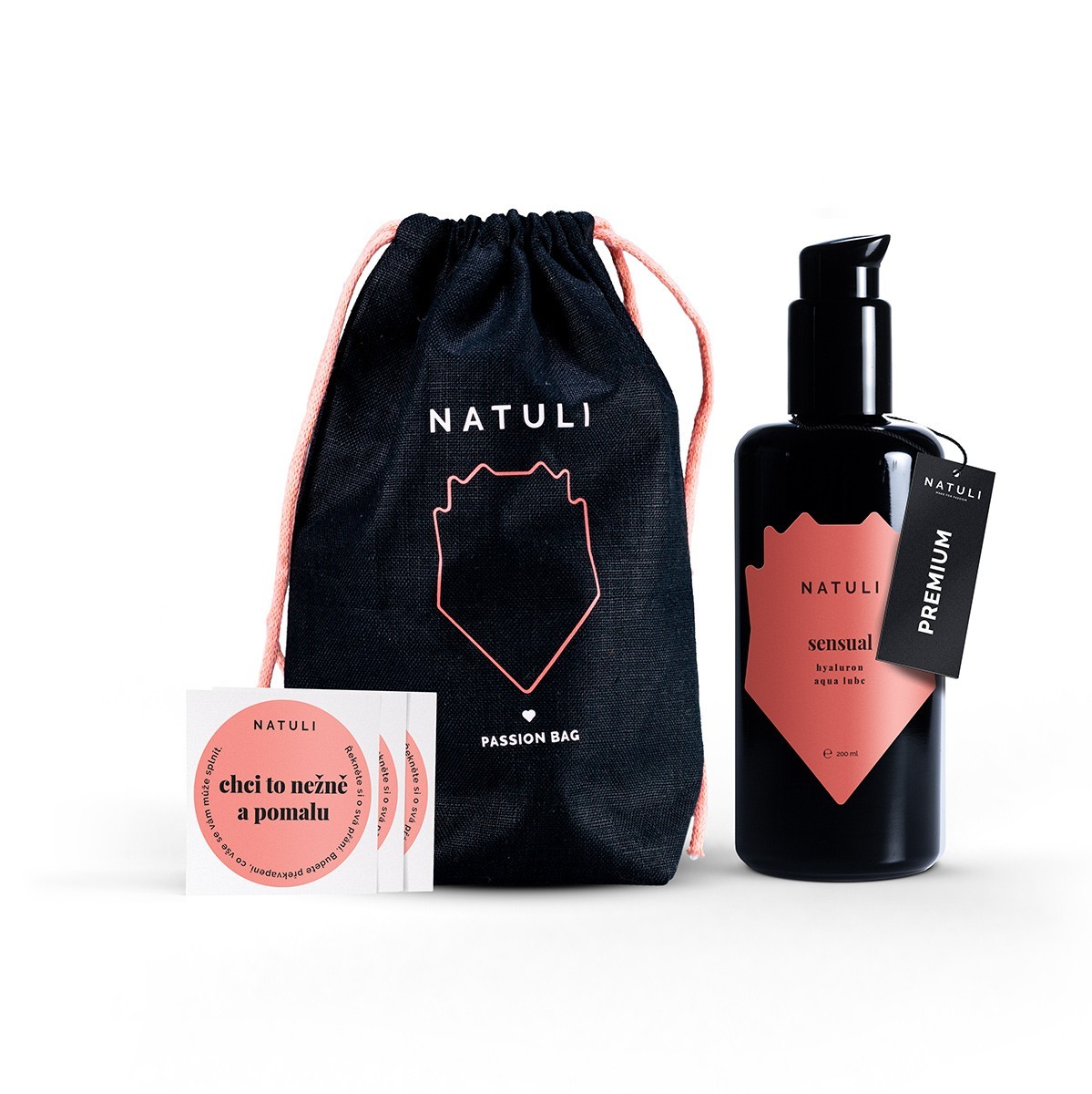 Natuli Premium Sensual Gift 200 ml, lubrikant na vodní bázi pro ženy v dárkovém balení