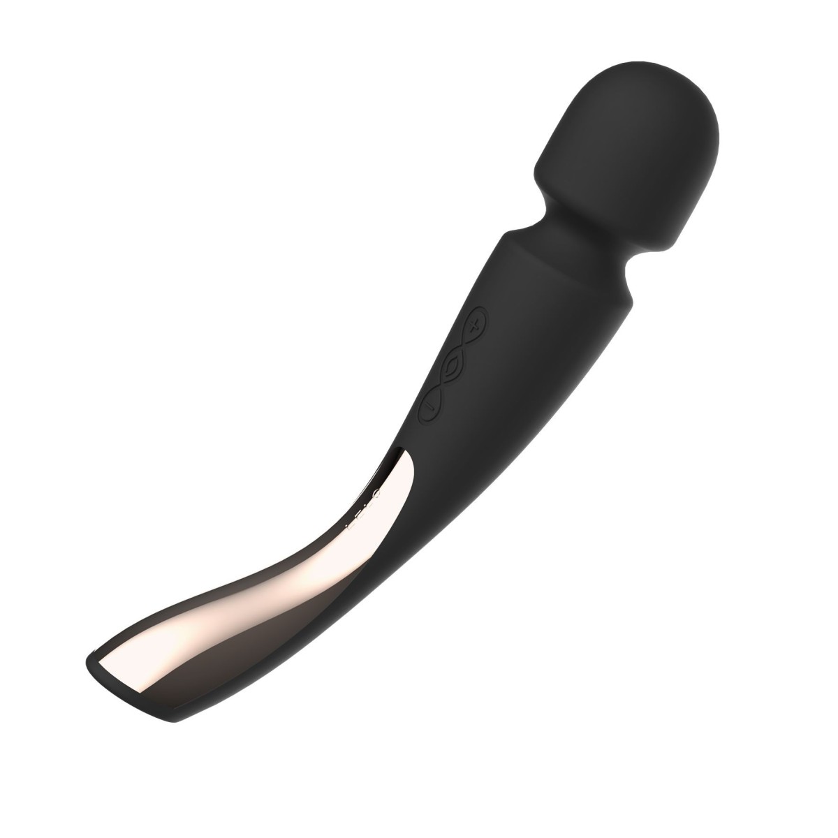 Masážní hlavice LELO Smart Wand 2 Medium Black, luxusní vibrační masážní hlavice 21 x 4,5 cm