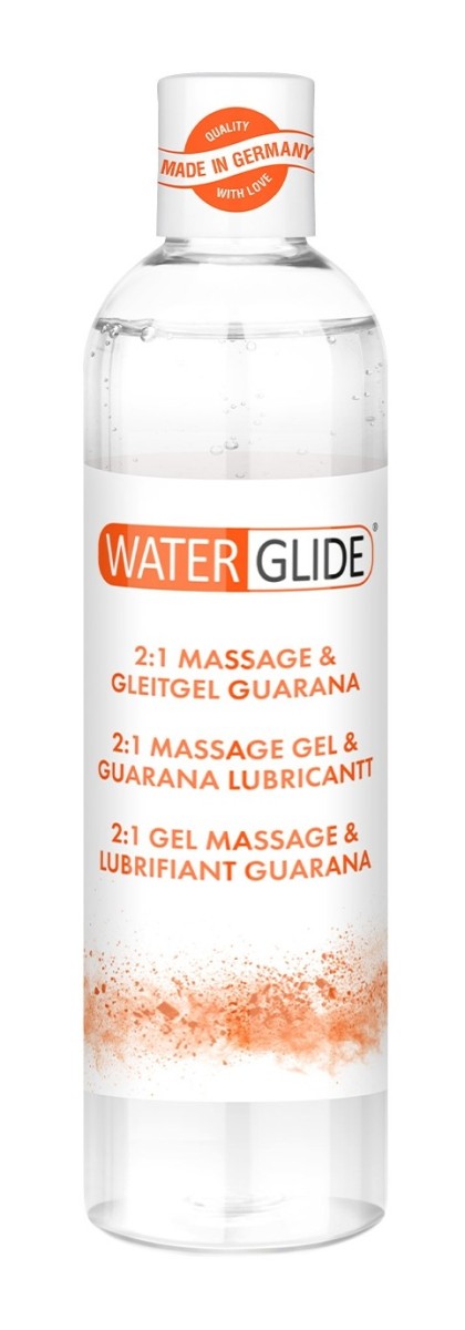 Waterglide Massage Gel & Lubricant Guarana 300 ml, lubrikační a masážní gel na vodní bázi s guaranou