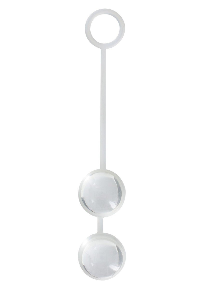 ToyJoy Duo Love Balls Glass, skleněné Kegelovy kuličky s průměrem 2,8 cm