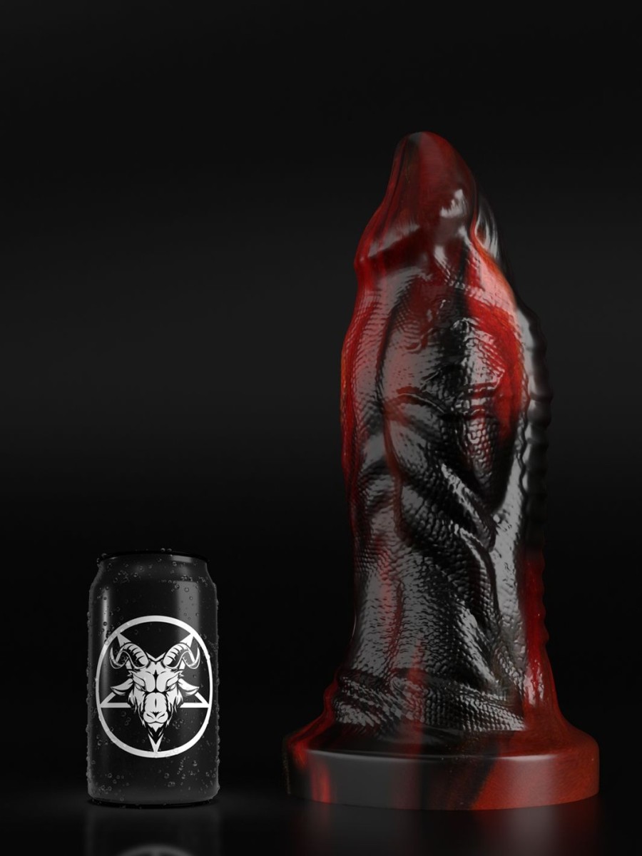 Twisted Beast Xaphan Inferno XL, prémiové silikonové dildo 30,4 x 5,9–10,6 cm