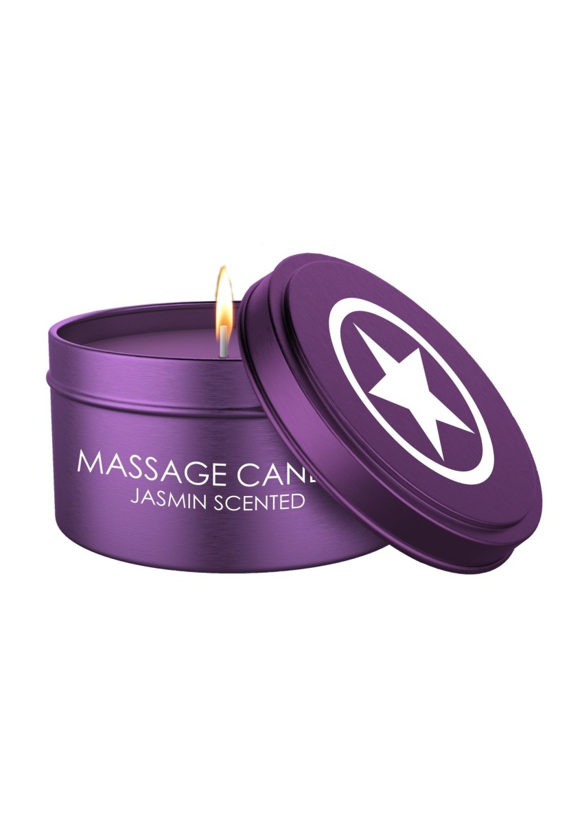 Ouch! Massage Candle Mischievous Scented Purple, masážní svíčka s vůní jasmínu