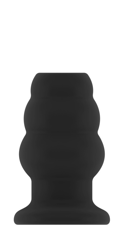 Shots Sono No.50 Medium Hollow Tunnel Butt Plug Black, černý dutý anální kolík 10,2 x 4,2–5,7 cm