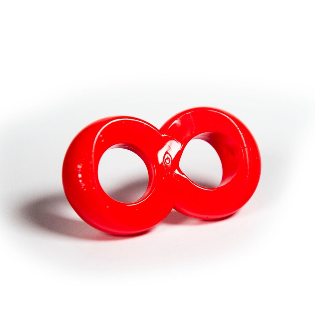 Erekční kroužek Zizi Cosmic Ring červený, elastický erekční kroužek na penis a varlata