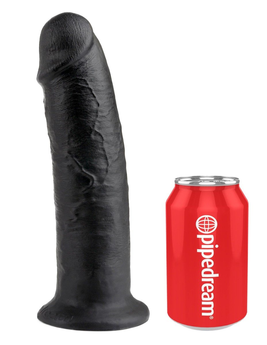 Pipedream King Cock 10″ Cock Black, dildo s přísavkou 26 x 5,7–6,5 cm
