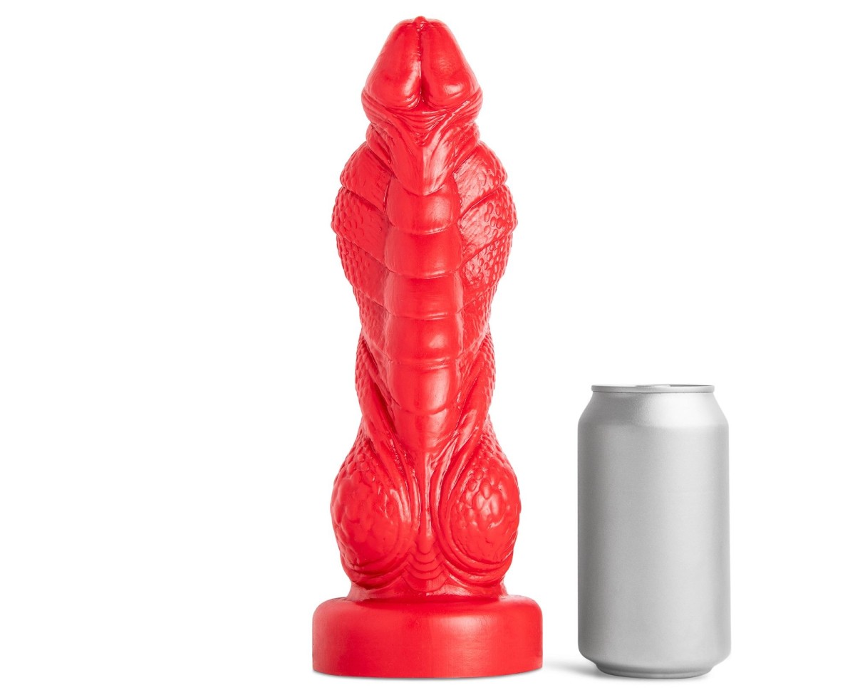 Mr. Hankey’s Toys Kinky Cobra Med/LG, prémiové silikonové dildo s Vac-U-Lock 28,5 x 4,5–8 cm