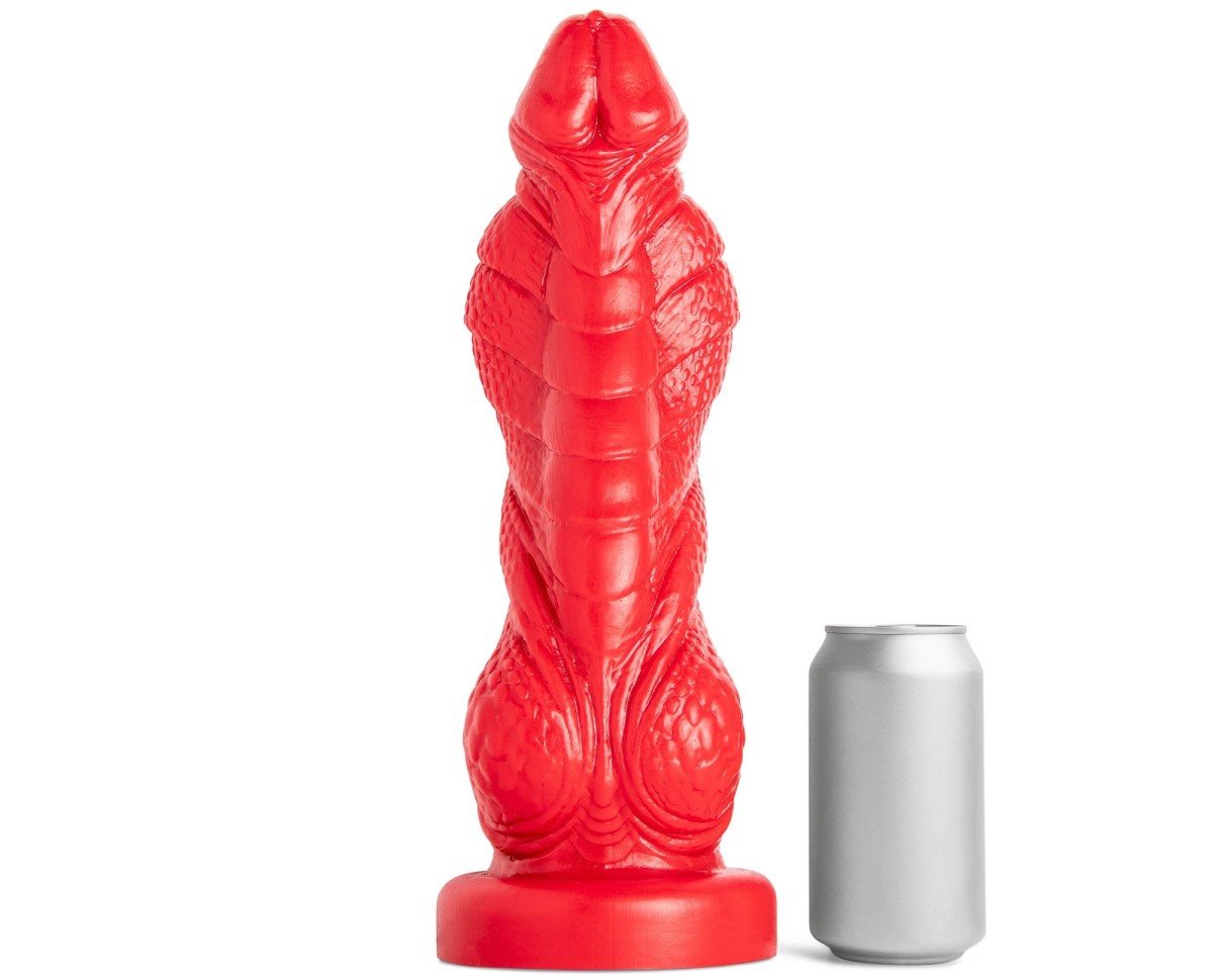 Mr. Hankey’s Toys Kinky Cobra XXL, prémiové silikonové dildo s Vac-U-Lock 35,5 x 5,8–10,4 cm