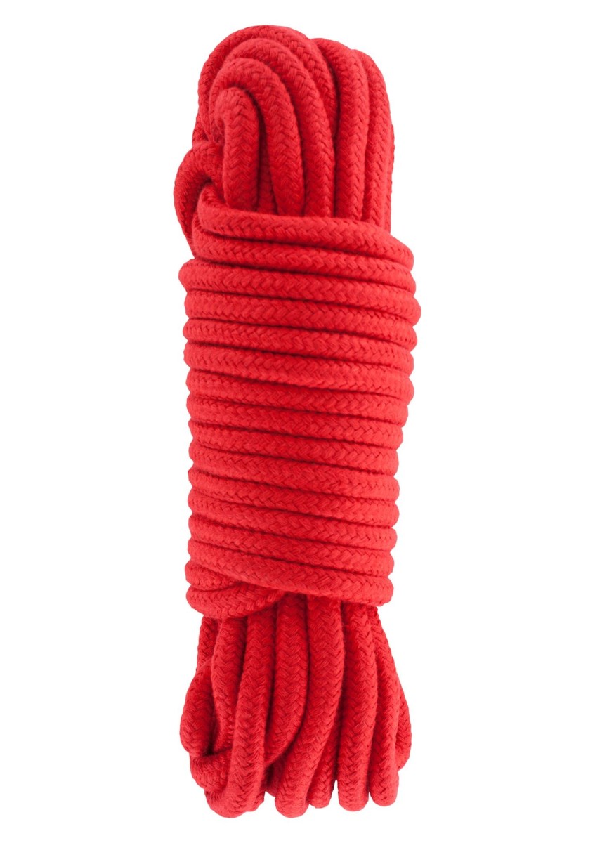 Bondage lano Hidden Desire 10 m červené, provaz pro bondage z polypropylenu