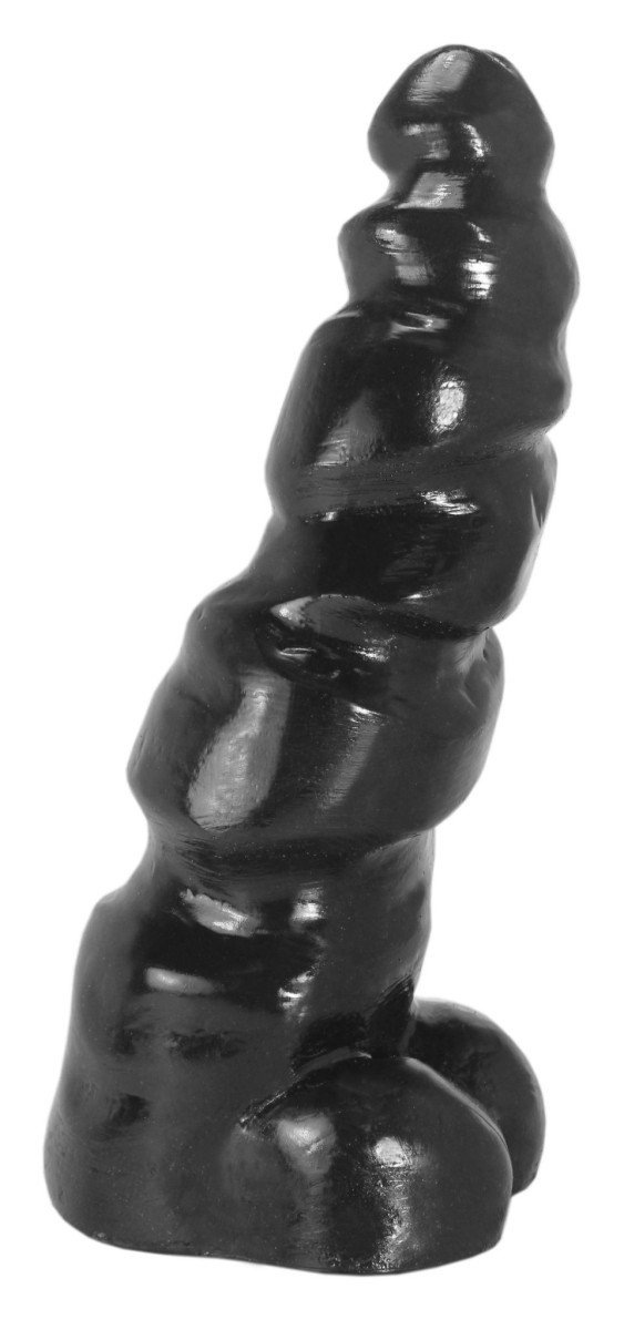 Monster Toys Predator, černé vinylové dildo 27 x 3,8–8,4 cm