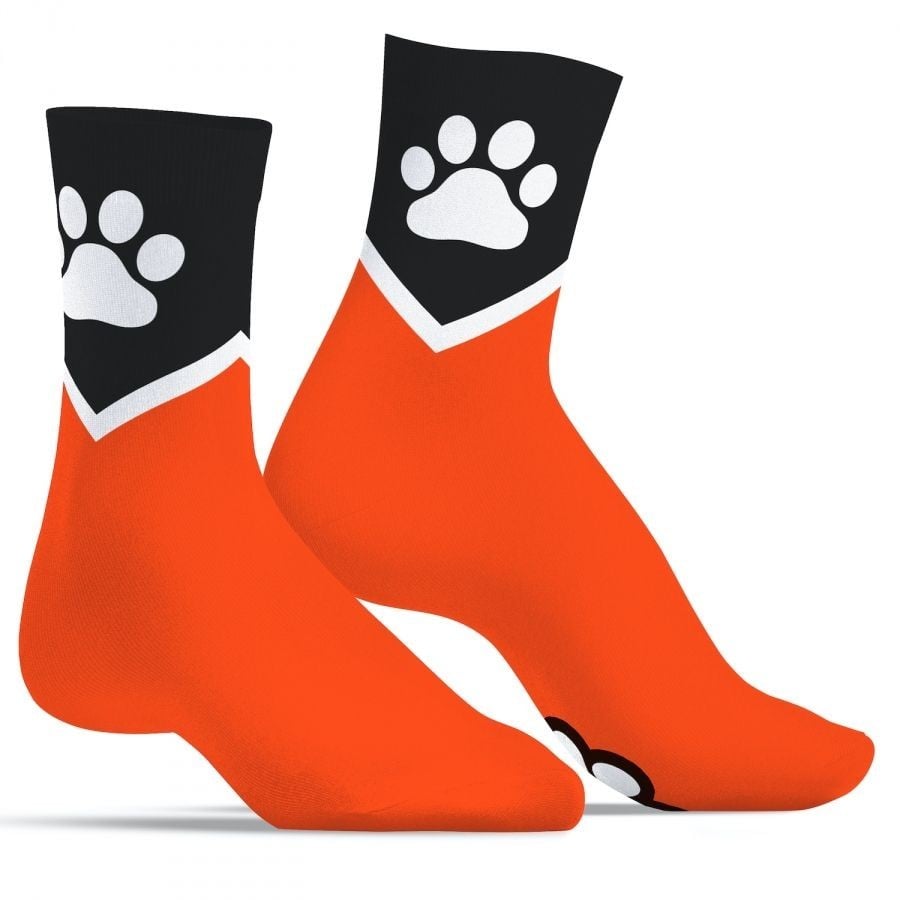 Kinky Puppy Paw Socks Orange