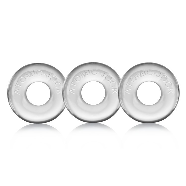 Oxballs Ringer 3-Pack Clear, sada 3 ks elastických erekčních kroužků