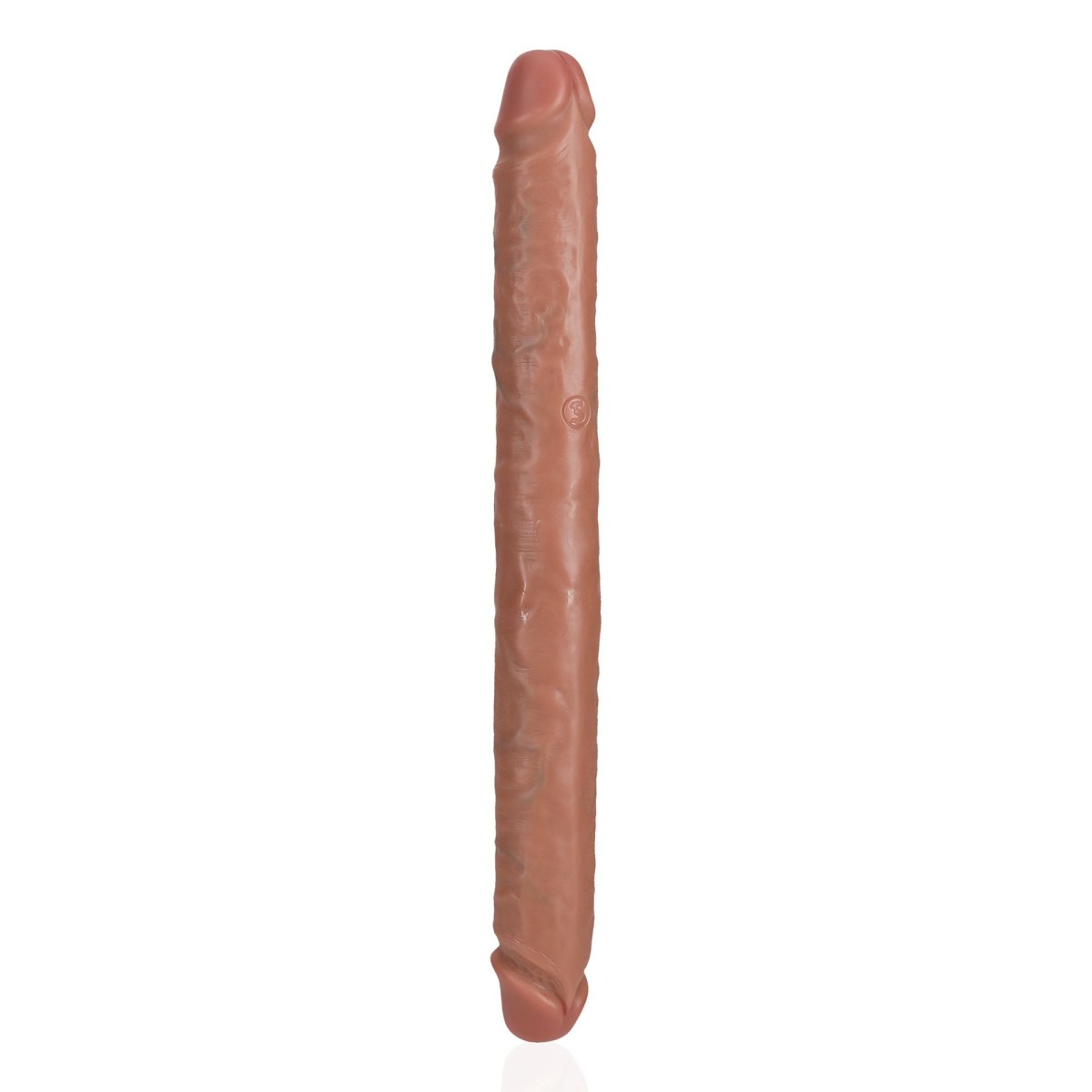 Oboustranné dildo RealRock Straight Slim Double 14″ Tan