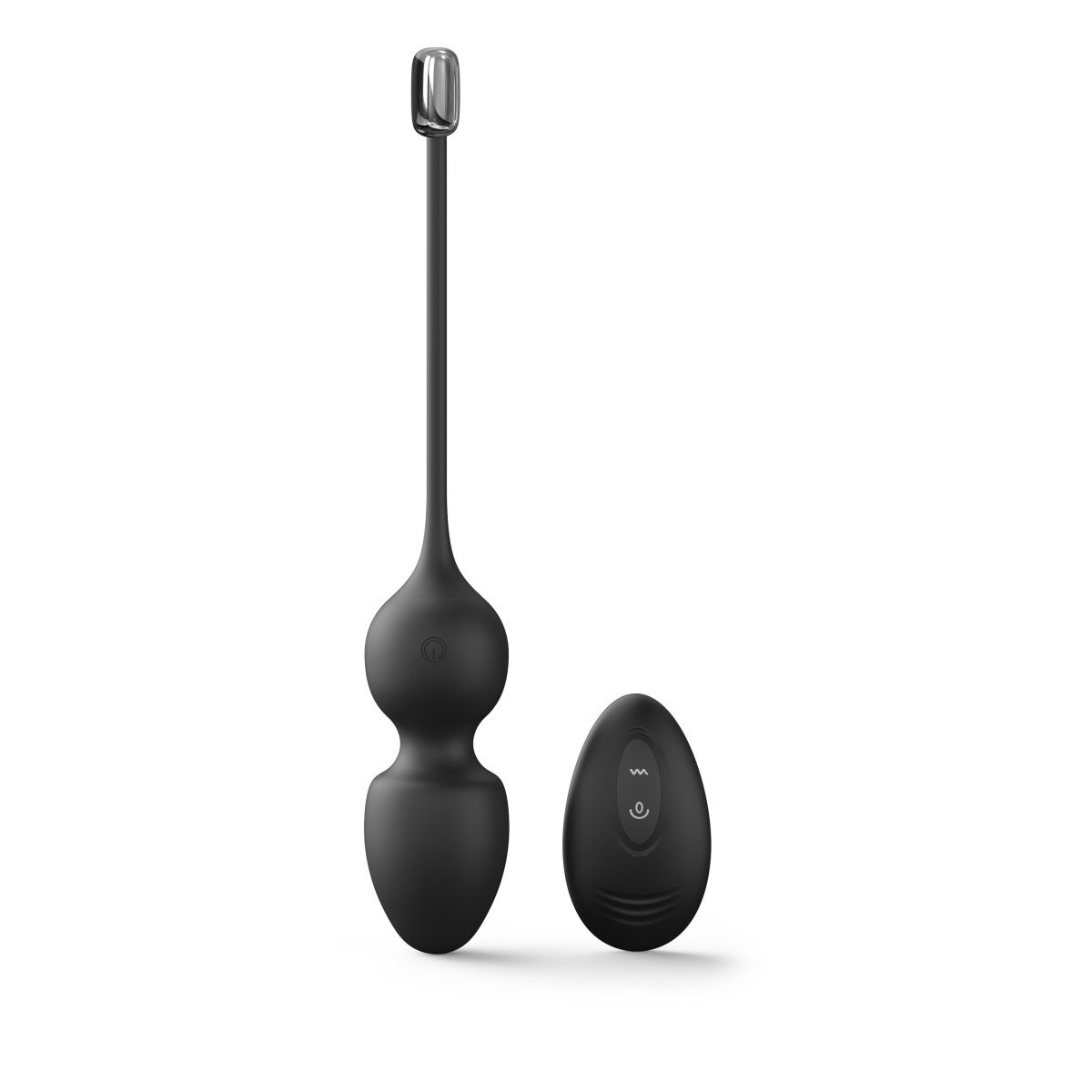 Venušiny kuličky Dorcel Love Balls Black, vibrační vaginální kuličky na dálkové ovládání s magnetickou technologií 22 x 3,5 cm