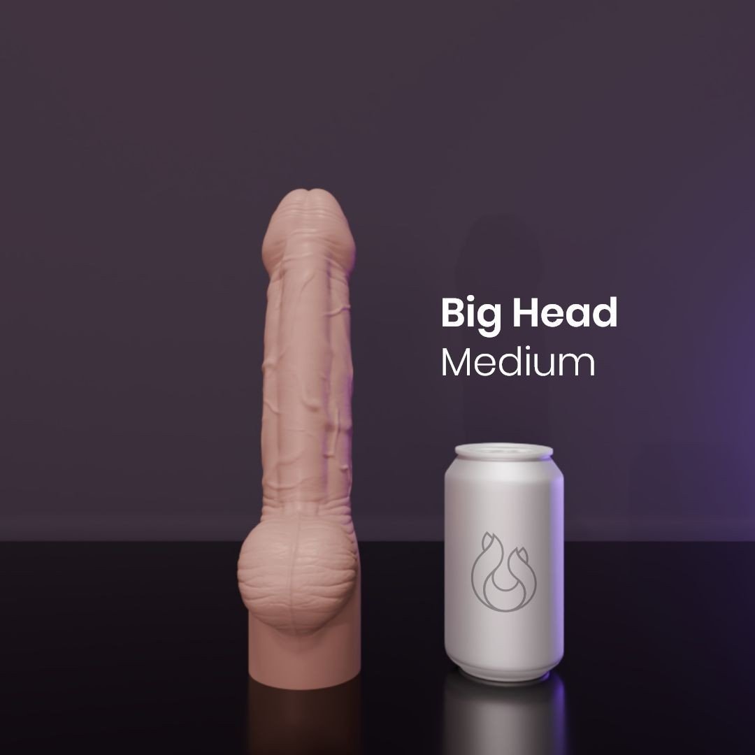 Erotixxx Toys Big Head Dildo Pale Flesh 75% M