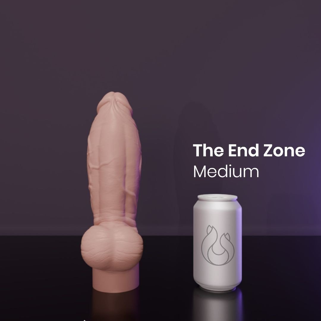 Erotixxx Toys The End Zone Dildo Pale Flesh 75% M