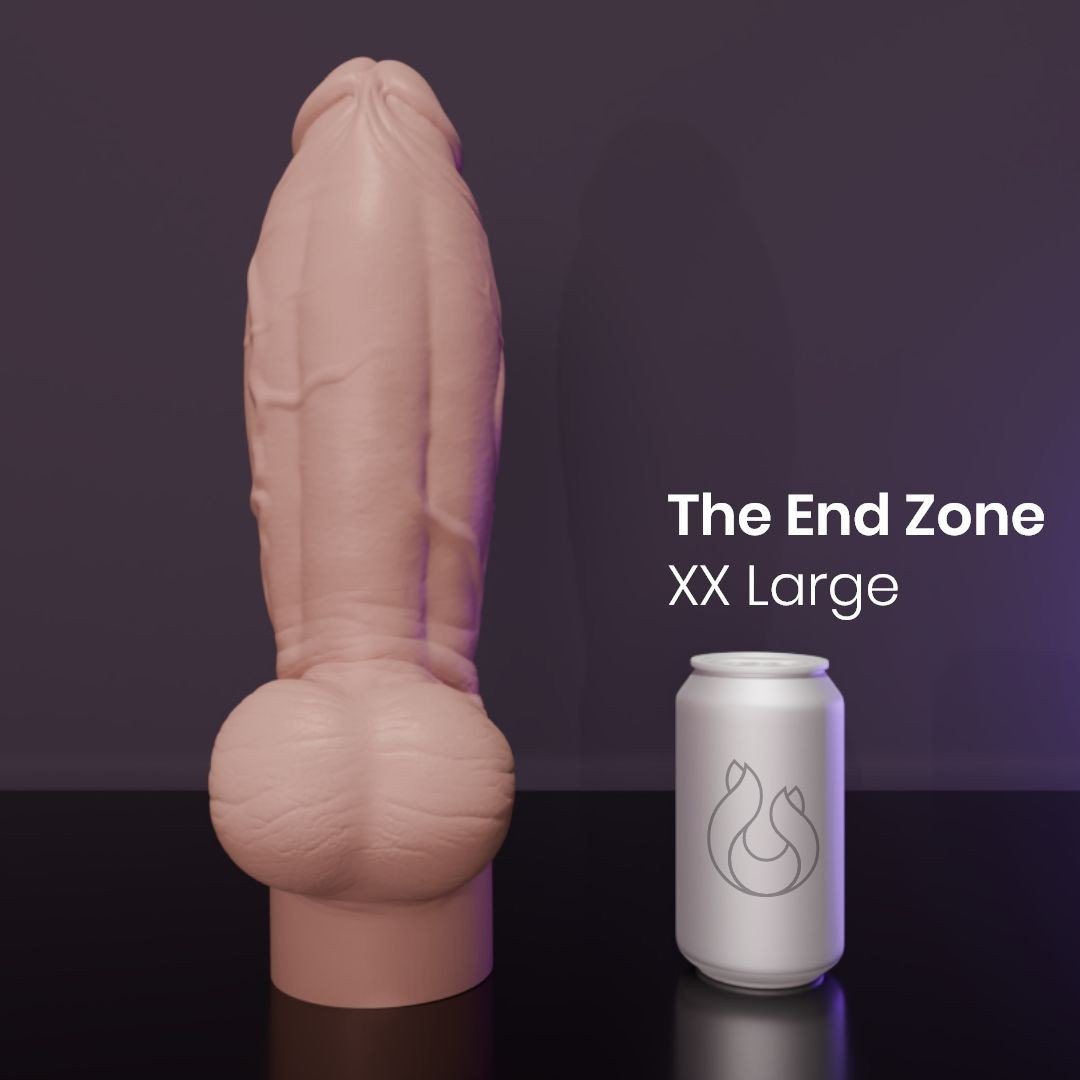 Erotixxx Toys The End Zone Dildo Warm Flesh 40% XXL