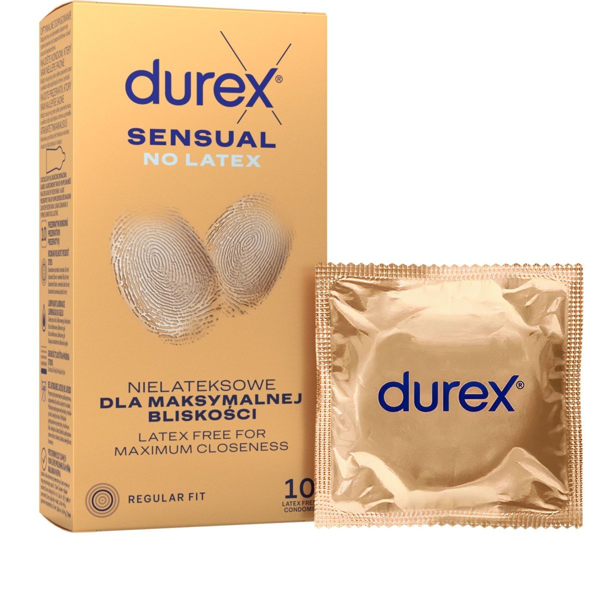 Kondómy Durex Sensual No Latex 10 ks