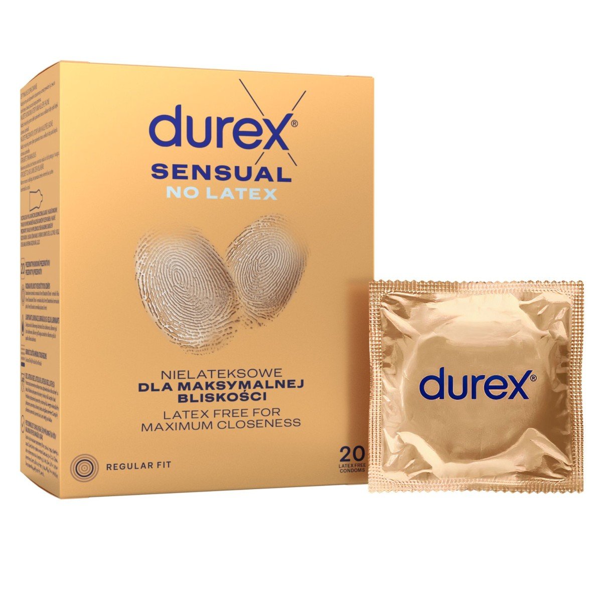 Kondómy Durex Sensual No Latex 20 ks