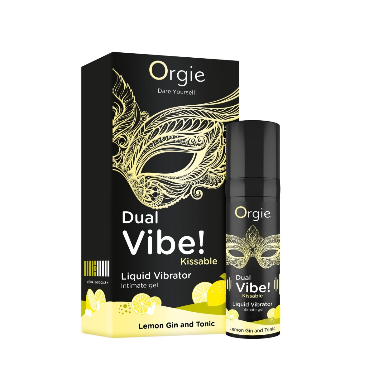 Tekutý vibrátor Orgie Dual Vibe! Lemon Gin and Tonic 15 ml