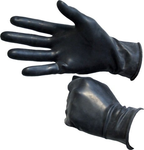 Gumové rukavice Mister B černé S, silné rukavice pro fisting