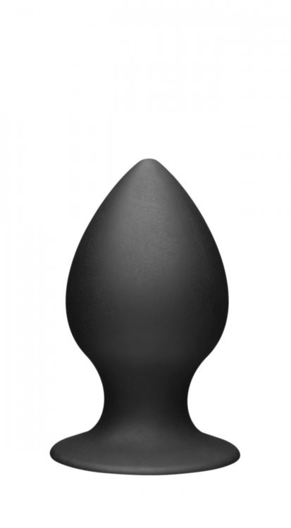Tom of Finland Medium Silicone Anal Plug, černý silikonový anální kolík 10 x 5,2 cm