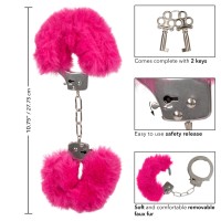 Plyšová pouta CalExotics Ultra Fluffy Furry Cuffs růžová