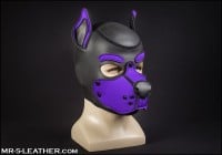 Mr. S Leather Neoprene K9 Hood Purple