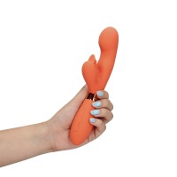 Vibrátor Loveline Silicone Rabbit Vibrator with Ribbed Clitoral Stimulator