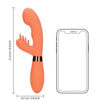 Vibrátor Loveline Silicone Rabbit Vibrator with Ribbed Clitoral Stimulator