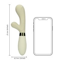 Loveline Silicone Rabbit Vibrator Misty Green