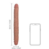 Obojstranné dildo RealRock Straight Slim Double 12″ Tan