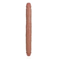 Oboustranné dildo RealRock Straight Slim Double 14″ Tan