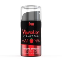 Tekutý vibrátor Intt Vibration! Strawberry 15 ml