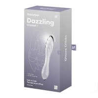 Skleněné dildo Satisfyer Dazzling Crystal 1 průhledné