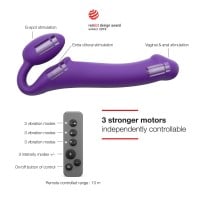 Strap-on-me Vibrating Bendable Strap-on M Purple