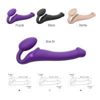 Vibračné strapless dildo Strap-on-me M fialové