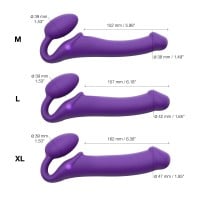 Strap-on-me Vibrating Bendable Strap-on M Purple