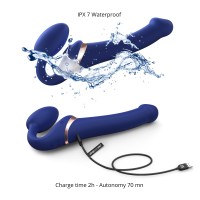 Vibrační strapless dildo Strap-on-me Multi Orgasm M Night Blue