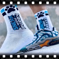 Sneakfreaxx Woof Puppy Socks White-Blue