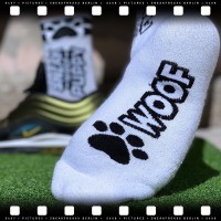 Sneakfreaxx Woof Puppy Socks Black-White