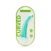 Me You Us 7″ Curved Silicone Dildo Aqua