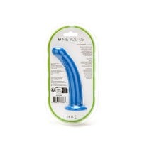 Dildo Me You Us 6″ Curved Silicone modré