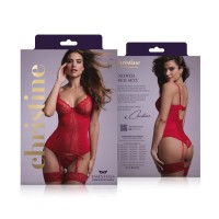 Christine Suspender Set Marzia Red