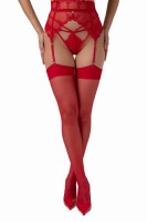 Christine Suspender Stockings Red