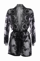 Christine Kimono Graceful Sexy Robe Black