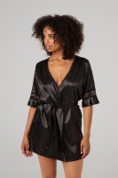 Christine Kimono Sensuality Robe Black