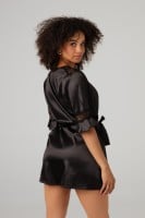 Christine Kimono Sensuality Robe Black